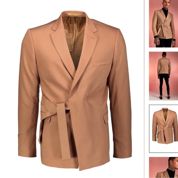 BoohooMAN Tie Waist Belt Blazer - Picture 7 of 7